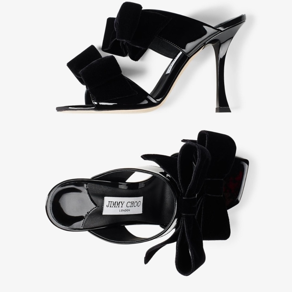 Jimmy Choo Black Flaca Sandal BNNW size 37.5 NEVER WORN - Picture 3 of 7